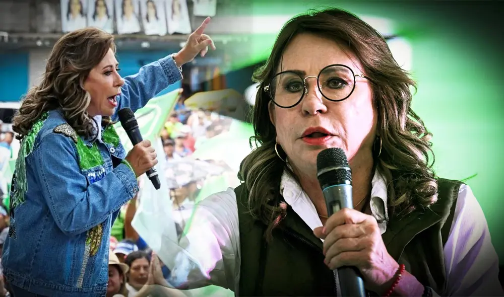Sandra Torres, ex primera dama, lidera las encuestas de las elecciones presidenciales de Guatemala. Foto: composición LR/AFP