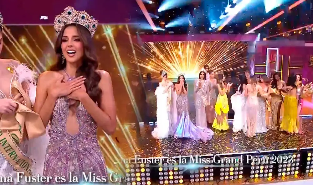 Luciana Fuster gana Miss Grand Perú 2023 y candidatas la ignoran. Foto: captura de América TV - Video: América TV