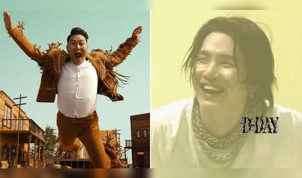 PSY deslumbró con su increíble energia que contagió a todo el estadio en Seúl. Foto: composición LR/HYBE/captura/@sweetkthland