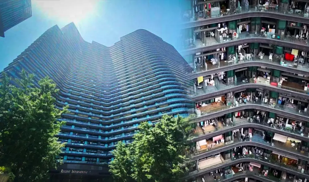 En este moderno edificio viven, en su mayoría, jóvenes recién graduados de la universidad o que están por hacerlo. Foto: composición LR/Anandabaza/@d_feldman/Twitter En este moderno edificio viven, en su mayoría, jóvenes recién graduados de la universidad o que están por hacerlo. Foto: composición LR/Anandabaza/@d_feldman/Twitter