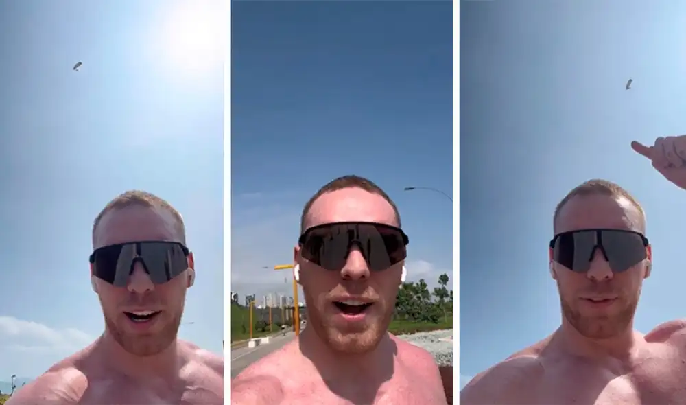 El joven observó hasta 3 parapentes un lunes por la mañana. Foto: composición LR/capturas de TikTok/@Passportcarter