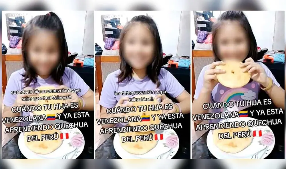 Los ciudadanos peruanos que vieron el video de la niña venezolana se alegraron y la felicitaron por hablar una lengua de Perú. Foto: composición LR /TikTok / @elizabethbrito954