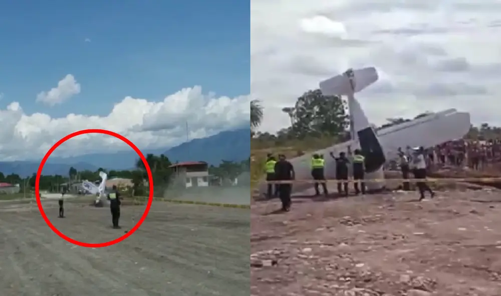 El piloto de la aeronave fue trasladado hacia el centro de salud del sector. Foto y video: cortesía para LR/Richard Ramos