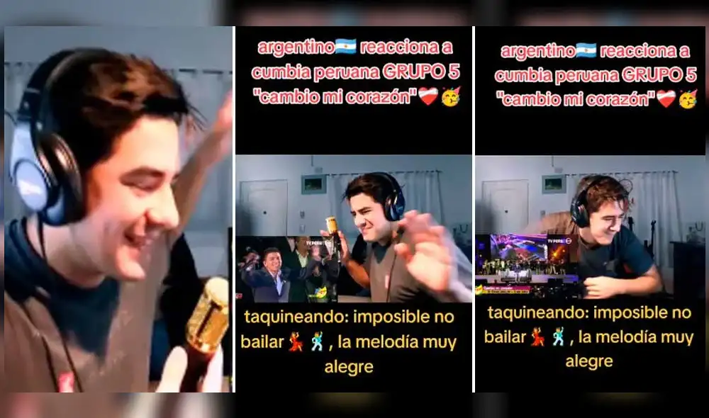 Argentino indica que la canción "Cambio mi corazón" del Grupo 5 le da ganas de rumbear. Foto: composición LR/TikTok/@AventurasContigo Argentino indica que la canción "Cambio mi corazón" del Grupo 5 le da ganas de rumbear. Foto: composición LR/TikTok/@AventurasContigo