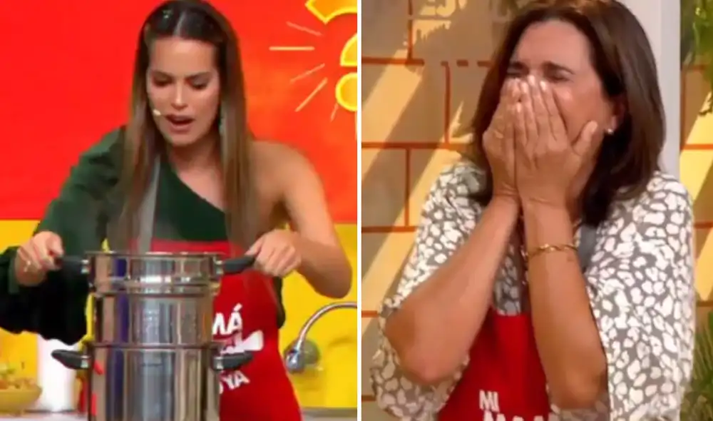 Valeria Piazza estuvo en la última edición de "Mi mamá cocina mejor que la tuya" junto con su madre. Foto: composición LR/ América TV - Video: América TV