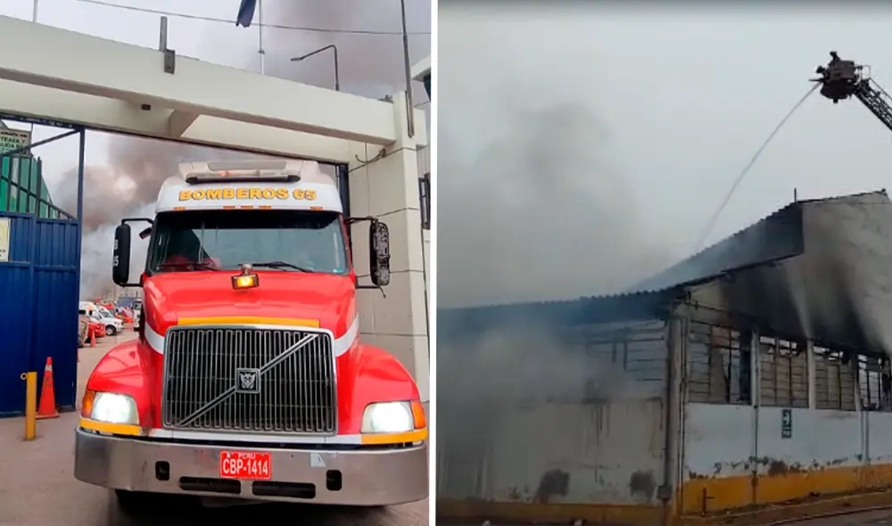El siniestro es de código 3. El humo negro ha afectado a los edificios residenciales aledaños. Foto: difusión