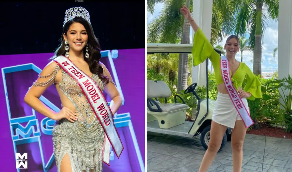 Gaela Barraza representó al Perú y se coronó como la nueva miss Teen World 2023. Foto: @gaelabarraza/ Instagram