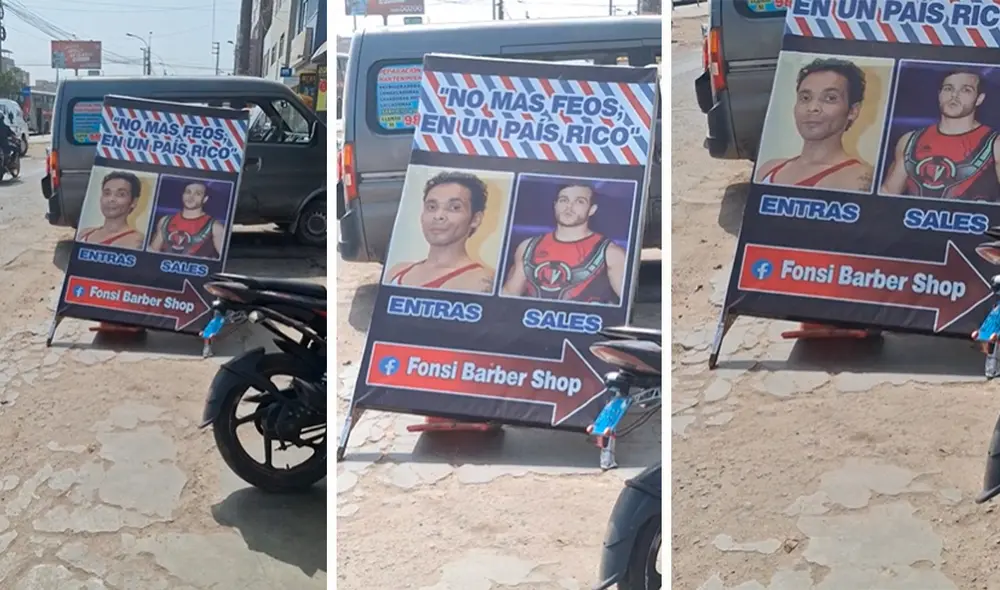 Miles de cibernautas comentaron que, con este cartel, serían clientes fieles de la barbería. Foto: composición LR / capturas de TikTok / @Kostakecmanovicserbia Miles de cibernautas comentaron que, con este cartel, serían clientes fieles de la barbería. Foto: composición LR / capturas de TikTok / @Kostakecmanovicserbia