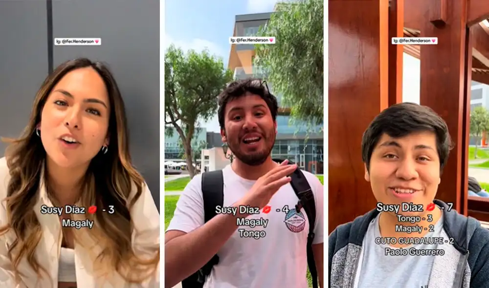 La lista la completan personajes como Paolo Guerrero, Magaly Medina o Patricio Parodi. Foto: composición LR / capturas de TikTok / @Fershi