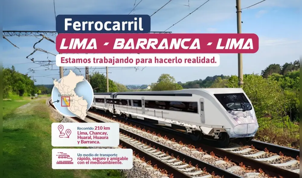 Ferrocarril reducirá tiempos de viaje y disminuirá la accidentabilidad, según Ministerio de Transportes. Foto: MTC