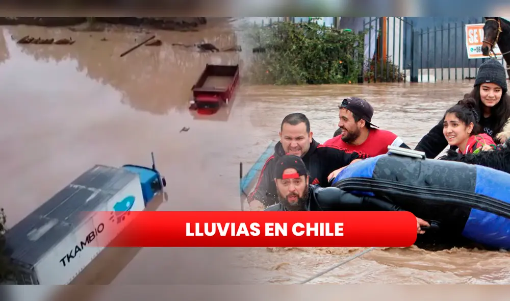 Conoce las últimas noticias sobre el contexto de lluvias y desbordes de ríos en Chile. Foto: composición LR/captura de DNews/AFP