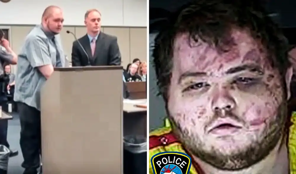 Aldrich tenía 22 años cuando cometió el crimen, ahora enfrentará una condena equivalente a cinco cadenas perpetuas. Foto: composición LR/AP/Sky News Aldrich tenía 22 años cuando cometió el crimen, ahora enfrentará una condena equivalente a cinco cadenas perpetuas. Foto: composición LR/AP/Sky News