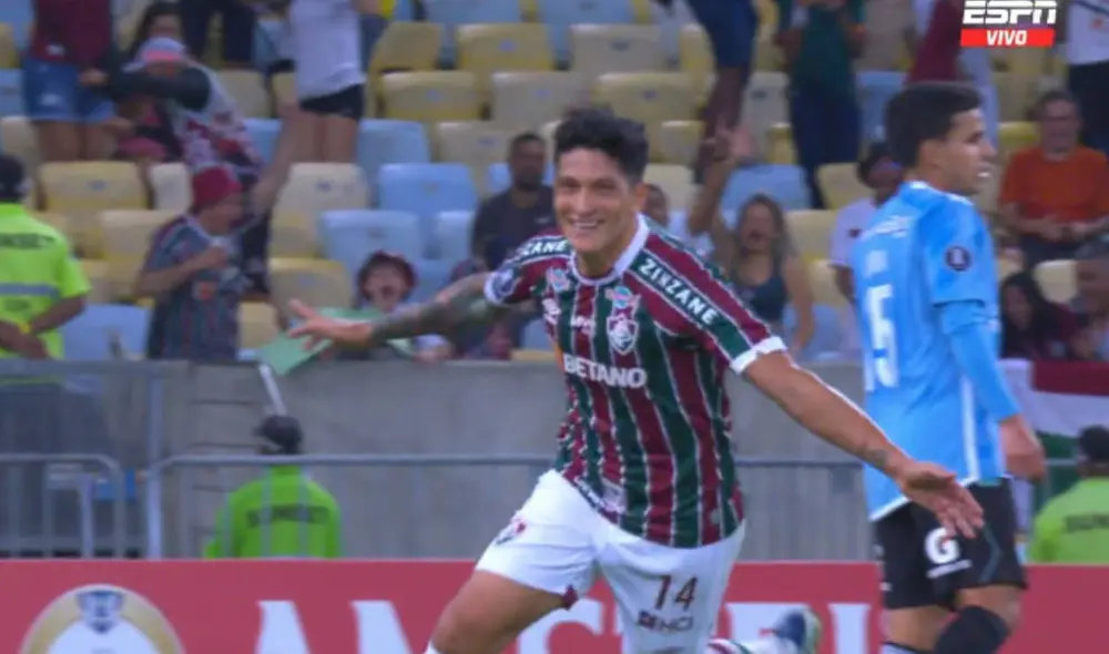 El argentino abrió el marcador muy temprano ante los celestes. Foto: ESPN El argentino abrió el marcador muy temprano ante los celestes. Foto: ESPN