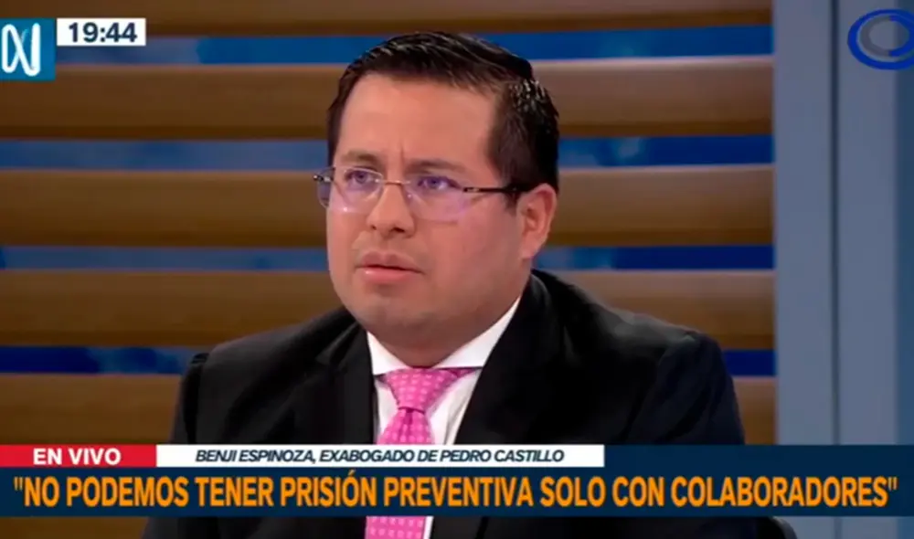 Benji Espinoza aseguró que hay una mala praxis del Ministerio Público de no corroborar las declaraciones de los aspirantes a colaboradores eficaces. Foto y video: Canal N Benji Espinoza aseguró que hay una mala praxis del Ministerio Público de no corroborar las declaraciones de los aspirantes a colaboradores eficaces. Foto y video: Canal N