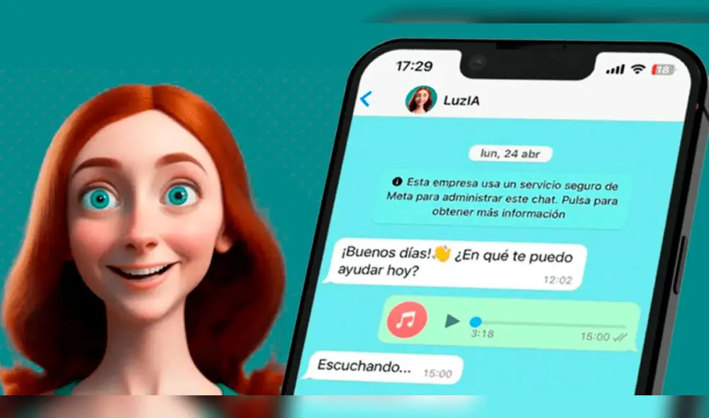 Para usar a LuzIA, solo basta agregar su número al WhatsApp. Foto: Wired Para usar a LuzIA, solo basta agregar su número al WhatsApp. Foto: Wired