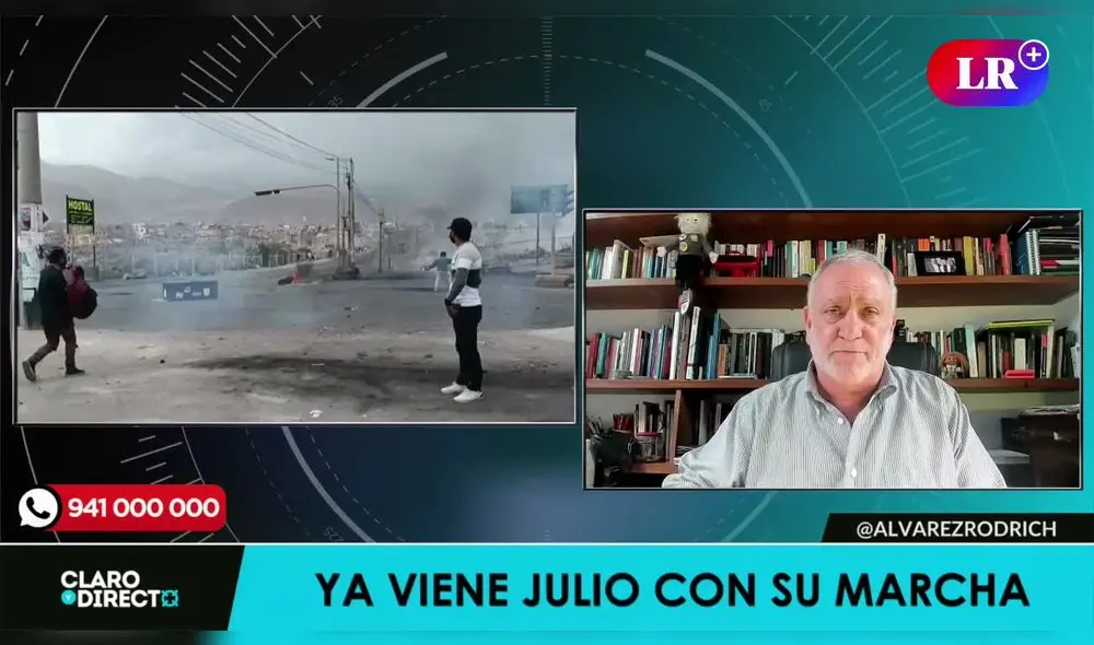 Augusto Álvarez Rodrich se refirió al reinicio de las protestas. Foto/Video: LR+