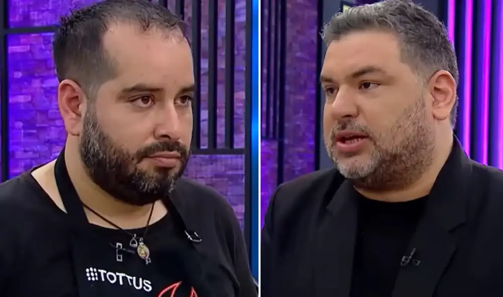 Javier Masías criticó a Junior Silva por no cumplir el reto que era preparar platillo a base de atún. Foto: composición LR/YouTube/Latina Televisión/ Javier Masías criticó a Junior Silva por no cumplir el reto que era preparar platillo a base de atún. Foto: composición LR/YouTube/Latina Televisión/