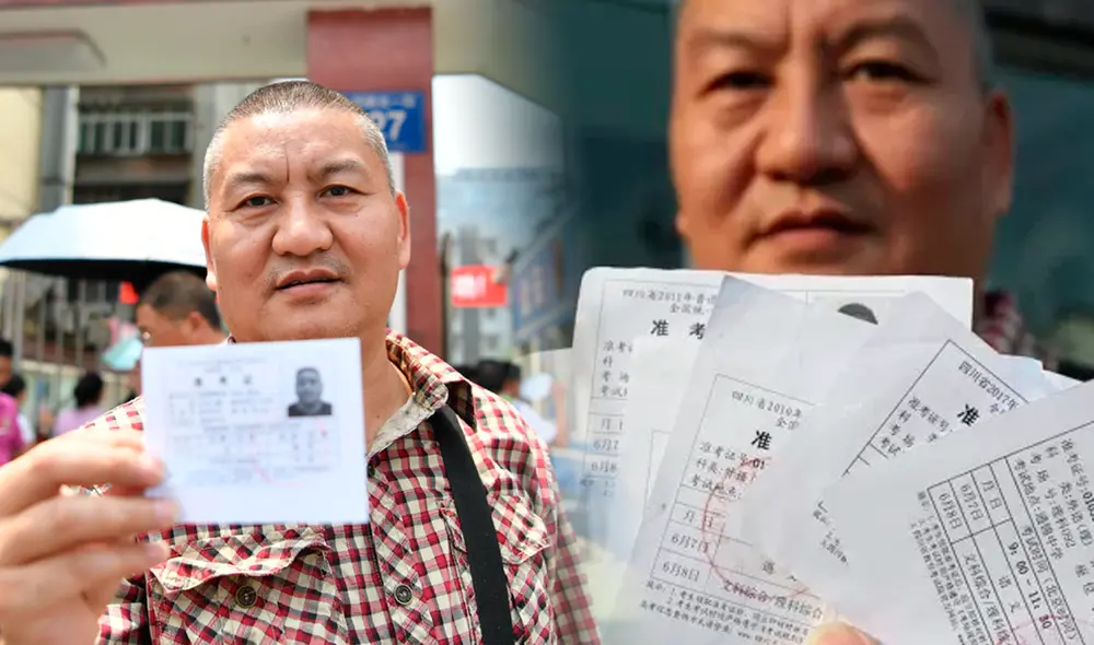 Shiang Li no logra aprobar el riguroso examen Gaokao, por lo que ya lleva 27 veces postulando. Foto: Composición LR/ Getty Images