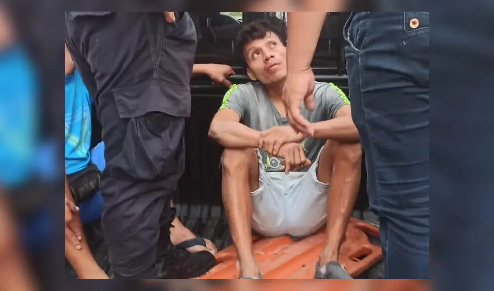 Agresor quedó detenido para esclarecer el hecho. Foto: Vamos Iquitos Noticias
