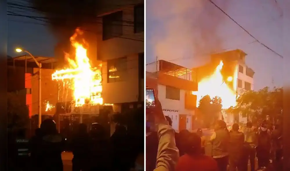 Arequipa. Bomberos lograron controlar el siniestro para que no se expandiera más. Foto: composición LR / Leonela Aquino Arequipa. Bomberos lograron controlar el siniestro para que no se expandiera más. Foto: composición LR / Leonela Aquino