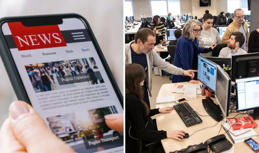 Especialistas detallan la relación entre el periodismo y las plataformas digitales. Foto: composición LR/captura de El País