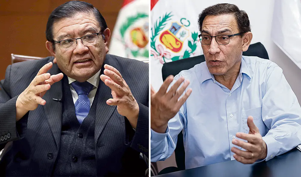 Contragolpe. La ultraderecha busca la inhabilitación del presidente del JNE , Jorge Luis Salas, y también va contra Martín Vizcarra y sus demás exministros por la disolución del Congreso. Foto: composiciónLR/Antonio Melgarejo/La República/EFE