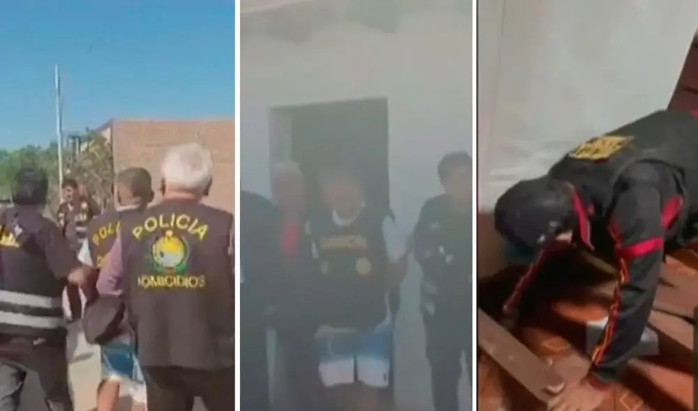 PNP encontró diversas armas de fuego de corto y largo alcance en el lugar del operativo. Foto: composición La República/capturas Latina - Video: Latina