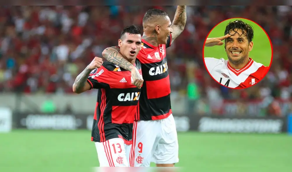 Miguel Trauco y Paolo Guerrero jugaron juntos en Flamengo. Foto: composición/difusión Miguel Trauco y Paolo Guerrero jugaron juntos en Flamengo. Foto: composición/difusión