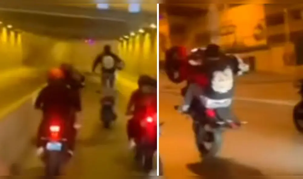 Motociclistas se desplazan a lo largo de la avenida Tomás Marsano. Foto: composición LR / captura de Panamericana