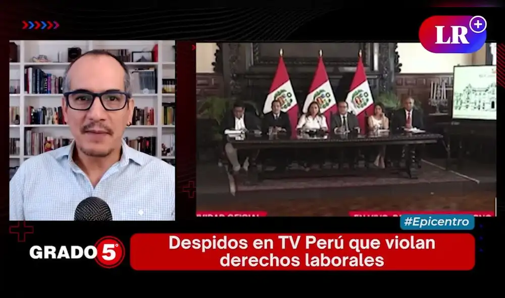 David Gómez Fernandini se refiere a los periodistas despedidos de TVPerú. Foto/Video: Grado 5 - LR+ David Gómez Fernandini se refiere a los periodistas despedidos de TVPerú. Foto/Video: Grado 5 - LR+