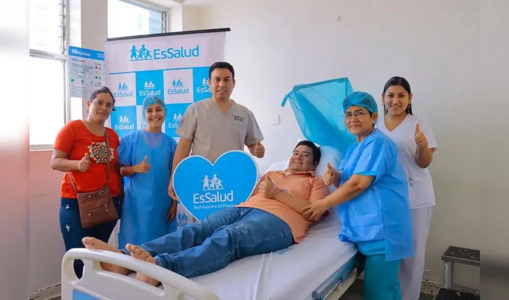 El paciente logró una recuperación notable después de la cirugía. Foto: EsSalud El paciente logró una recuperación notable después de la cirugía. Foto: EsSalud