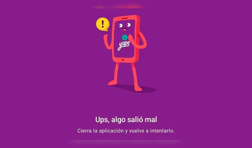 La famosa app Yape presenta problemas. Foto: Twitter