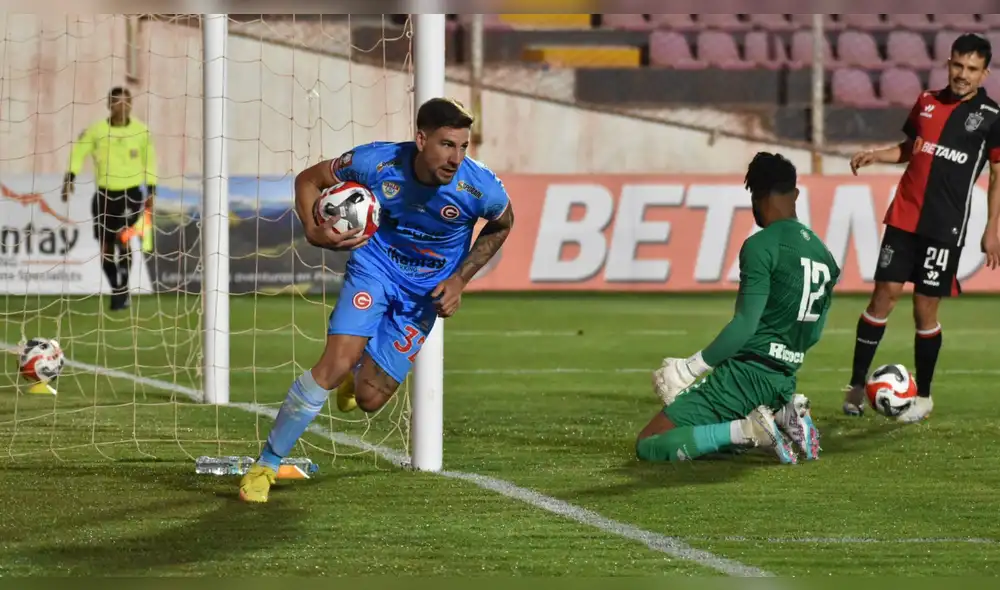 Goles. Deportivo Garcilaso logró empatarle el partido a Melgar con dos penales de Santiago Giordana. Sumaron un punto. Foto: La República