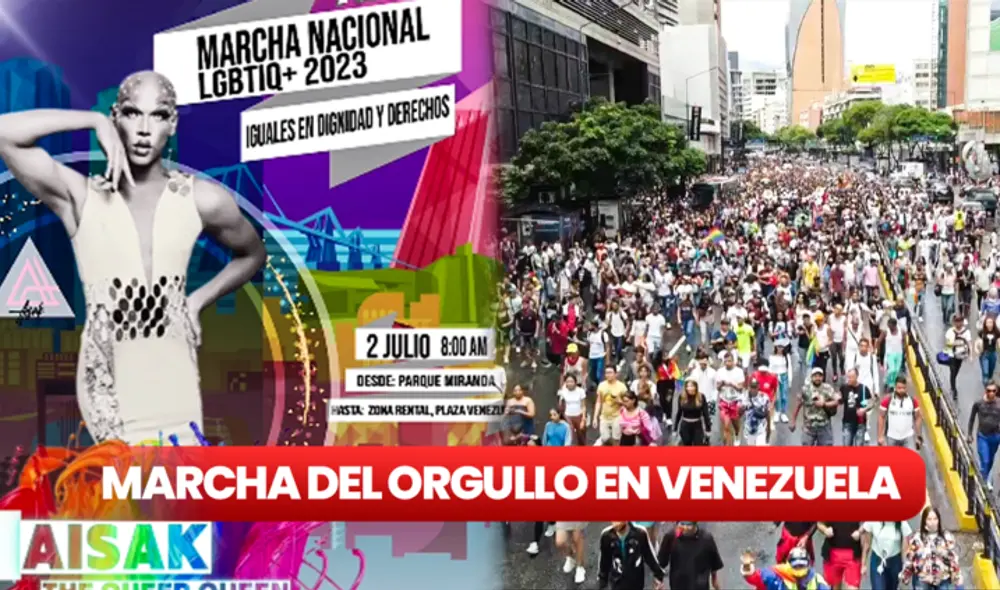 Caraqueños marchan este domingo 2 de julio a propósito del Mes del Orgullo. Foto: composición LR/Orgullo.VE/AFP