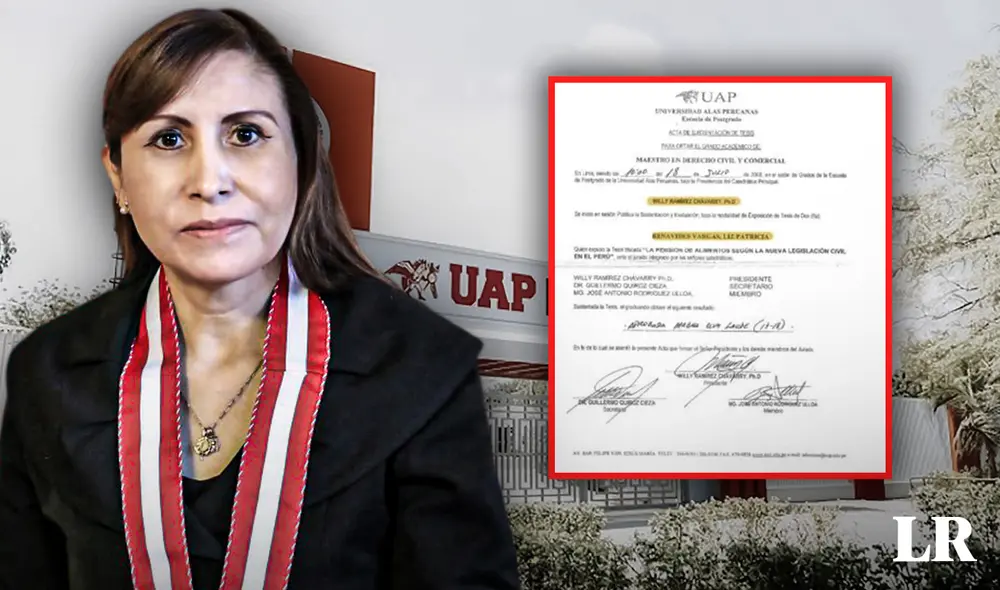 Existen dudas sobre las tesis de maestría y doctorado realizadas por la fiscal de la Nación. Foto: composición de Alvaro Lozano/La República