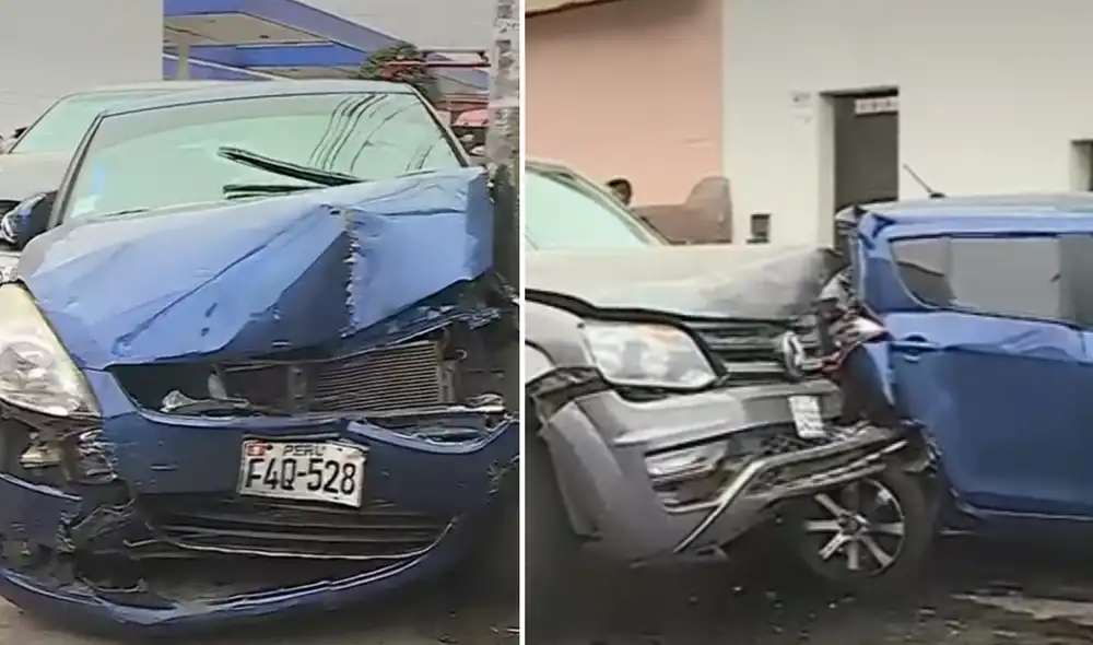 Uno de los autos agraviados pertenecería a la PNP, según una de las agraviadas. Foto: composición La República/capturas Latina - Video: Latina Uno de los autos agraviados pertenecería a la PNP, según una de las agraviadas. Foto: composición La República/capturas Latina - Video: Latina