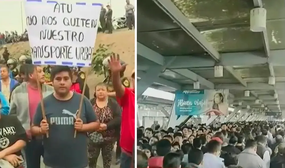 Algunos usuarios apoyaron la protesta debido a que es más caro usar los servicios del Metropolitano o corredores. Foto: composición LR / América TV / América TV