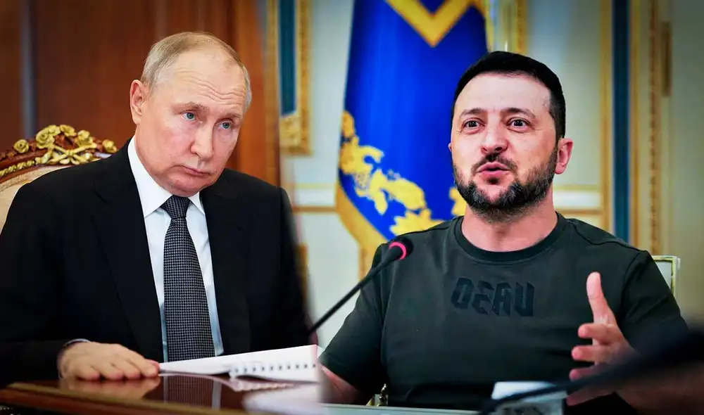 Zelenski declaró que la autoridad de Putin se ha visto resquebrajada ante la rebelión del grupo Wagner. Foto: composición LR/AFP/El País - Video: CNN