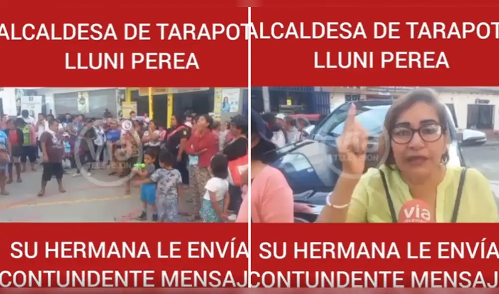 Hermana de burgomaestre de Tarapoto le envía contundente mensaje. Foto: composición LR/VIA Televisión - Video: VIA Televisión Hermana de burgomaestre de Tarapoto le envía contundente mensaje. Foto: composición LR/VIA Televisión - Video: VIA Televisión