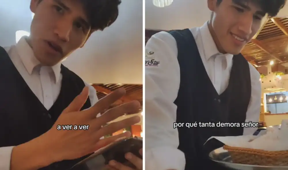 Una cucaracha apareció repentinamente en el restaurante y el hecho quedó captado en el tiktok. Foto: captura de TikTok/@enwan.1 - Video: @enwan.1/TikTok
