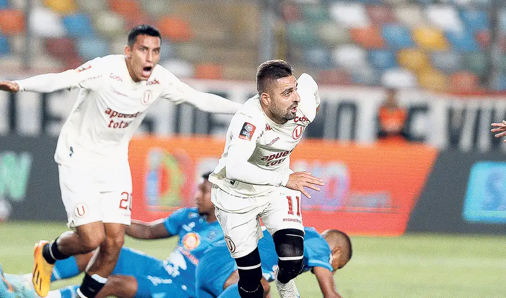 Fin de la sequía. Luis Urruti volvió a marcar con Universitario de Deportes después de 13 partidos: 8 por el torneo local y 5 por la Copa Sudamericana. Foto: difusión