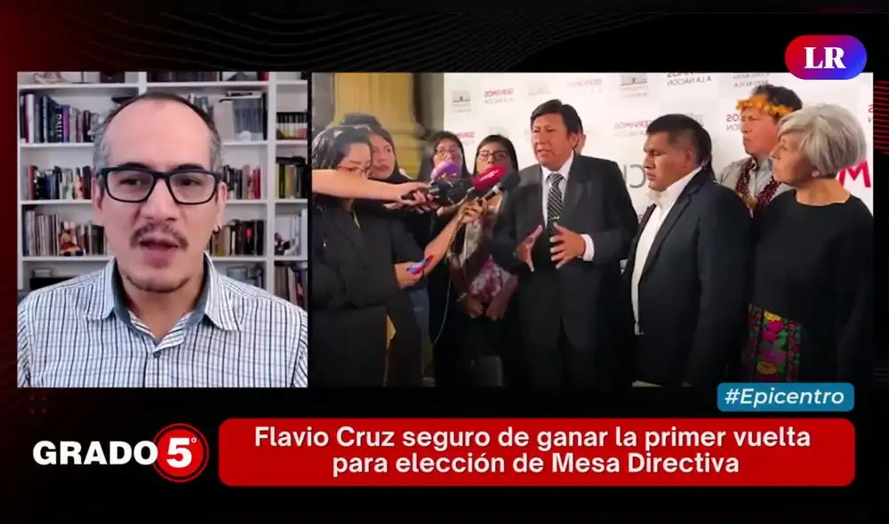 David Gómez Fernandini aborda las noticias más recientes sobre el Congreso. Foto y Video: "Grado 5"/LR+