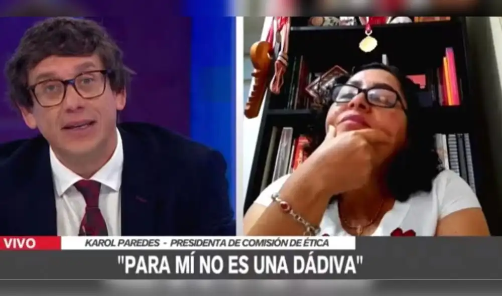 Karol Paredes indicó que el viaje a China auspiciado por una empresa no se considera "dádiva". Foto: captura canal N.