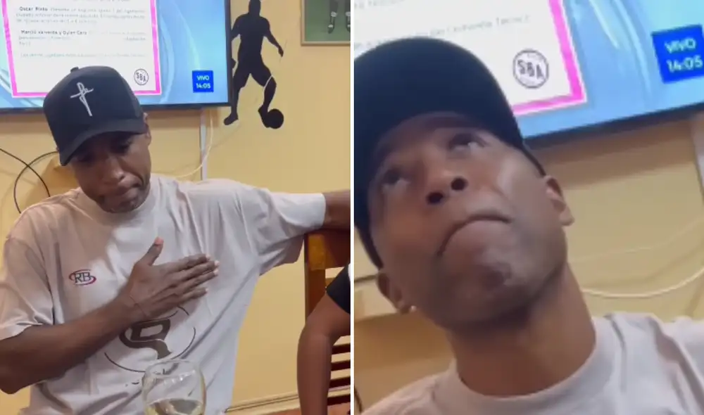 Con una cara de tristeza, ‘Cuto’ Guadalupe entona el fragmento de una emotiva canción de amor. Foto: composición LR/@cutoguadalupe16