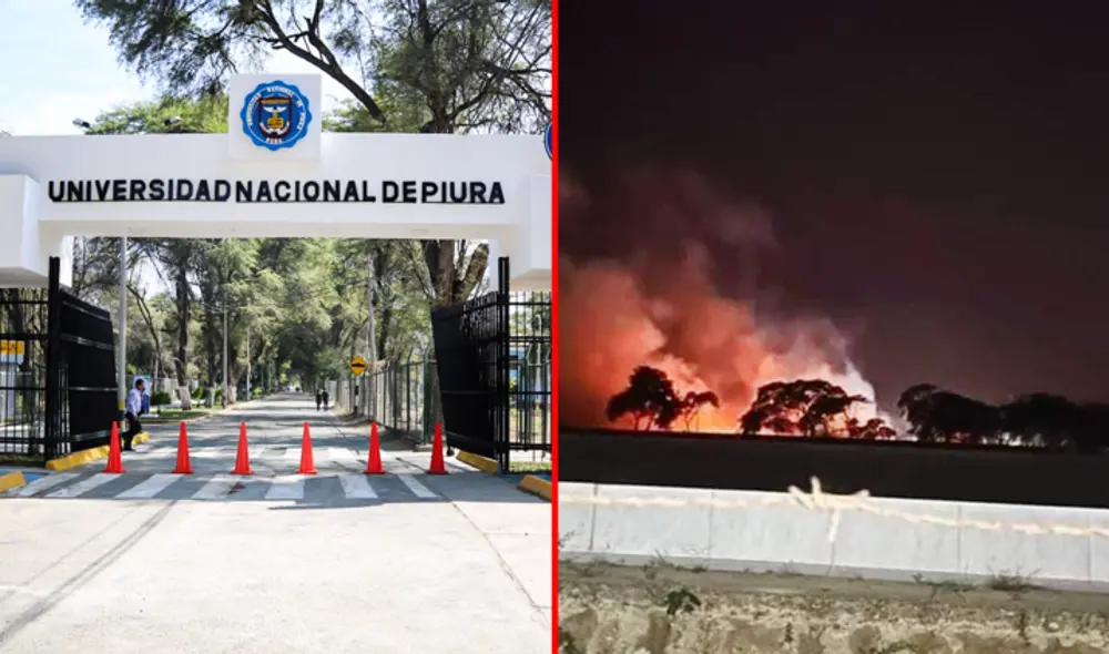 El fuego en la UNP se prolongó por varias horas. Foto: composición LR/ Difusión El fuego en la UNP se prolongó por varias horas. Foto: composición LR/ Difusión