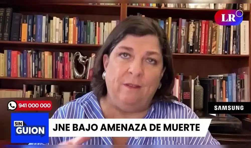 Rosa María Palacios arremete contra el grupo radical que amenazó al presidente del JNE. Foto/Video: LR+