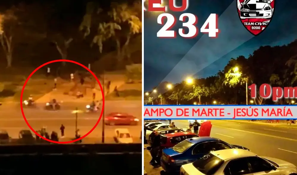 Piques ilegales se realizan, en su mayoría, los fines de semana. Foto: composición La República/captura RPP/Team Civic 9200/Facebook - Video: RPP
