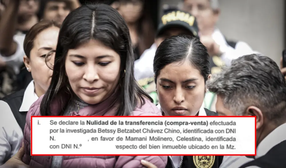 Piden anular venta de departamento de Betssy Chávez, hoy detenida. (Foto composición: La República) Piden anular venta de departamento de Betssy Chávez, hoy detenida. (Foto composición: La República)