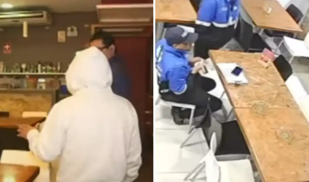 Un negocio de comida fue el blanco de esta nueva modalidad de extorsión. Foto: composición LR /captura Panamericana /video: Panamericana