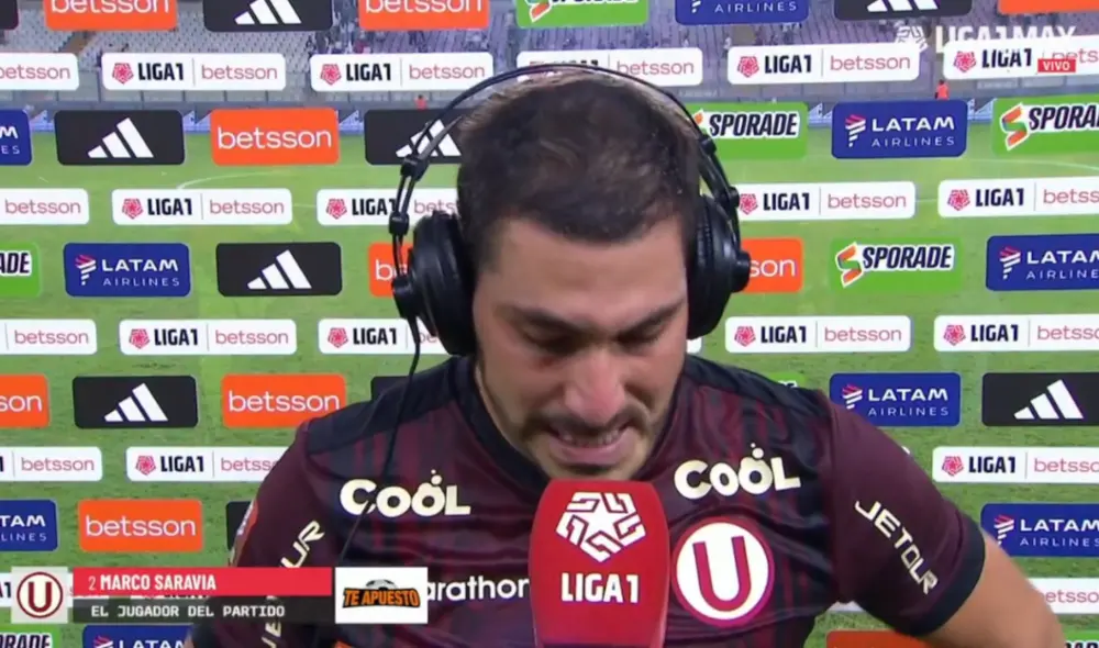 Marco Saravia le dedicó el gol a su papá. Foto: captura/Liga 1 Max Marco Saravia le dedicó el gol a su papá. Foto: captura/Liga 1 Max